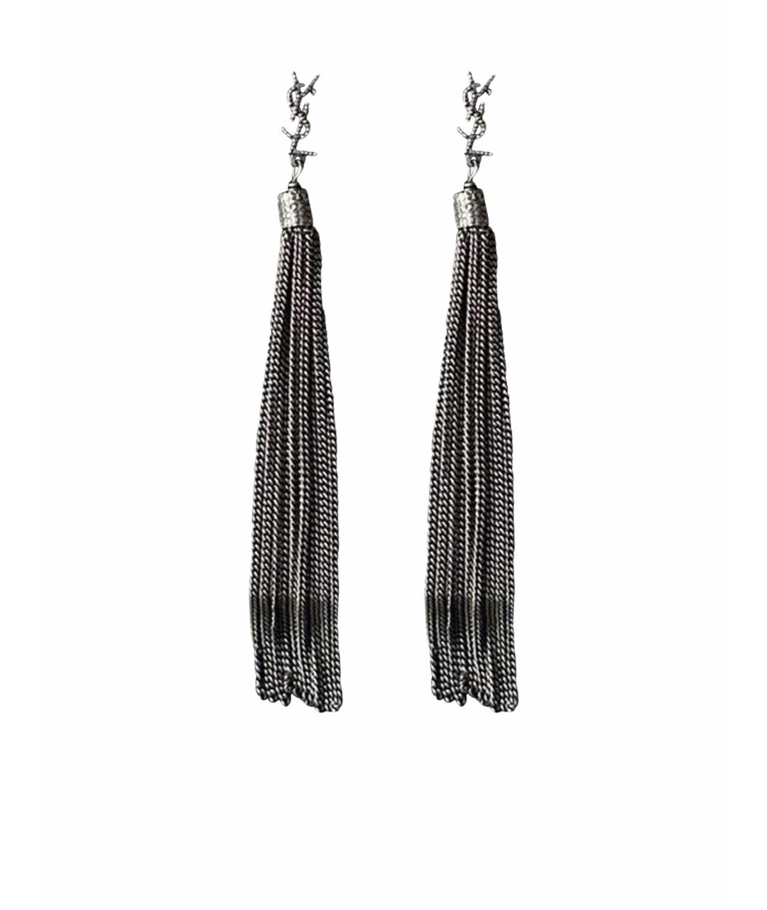 SAINT LAURENT Серебряные металлические серьги, фото 1