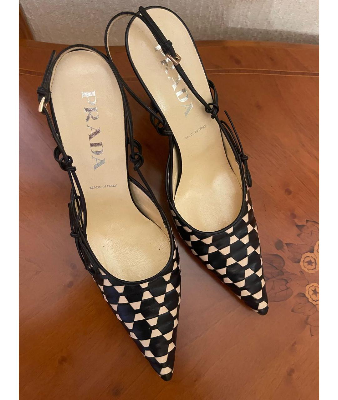 PRADA Коричневые кожаные туфли, фото 2