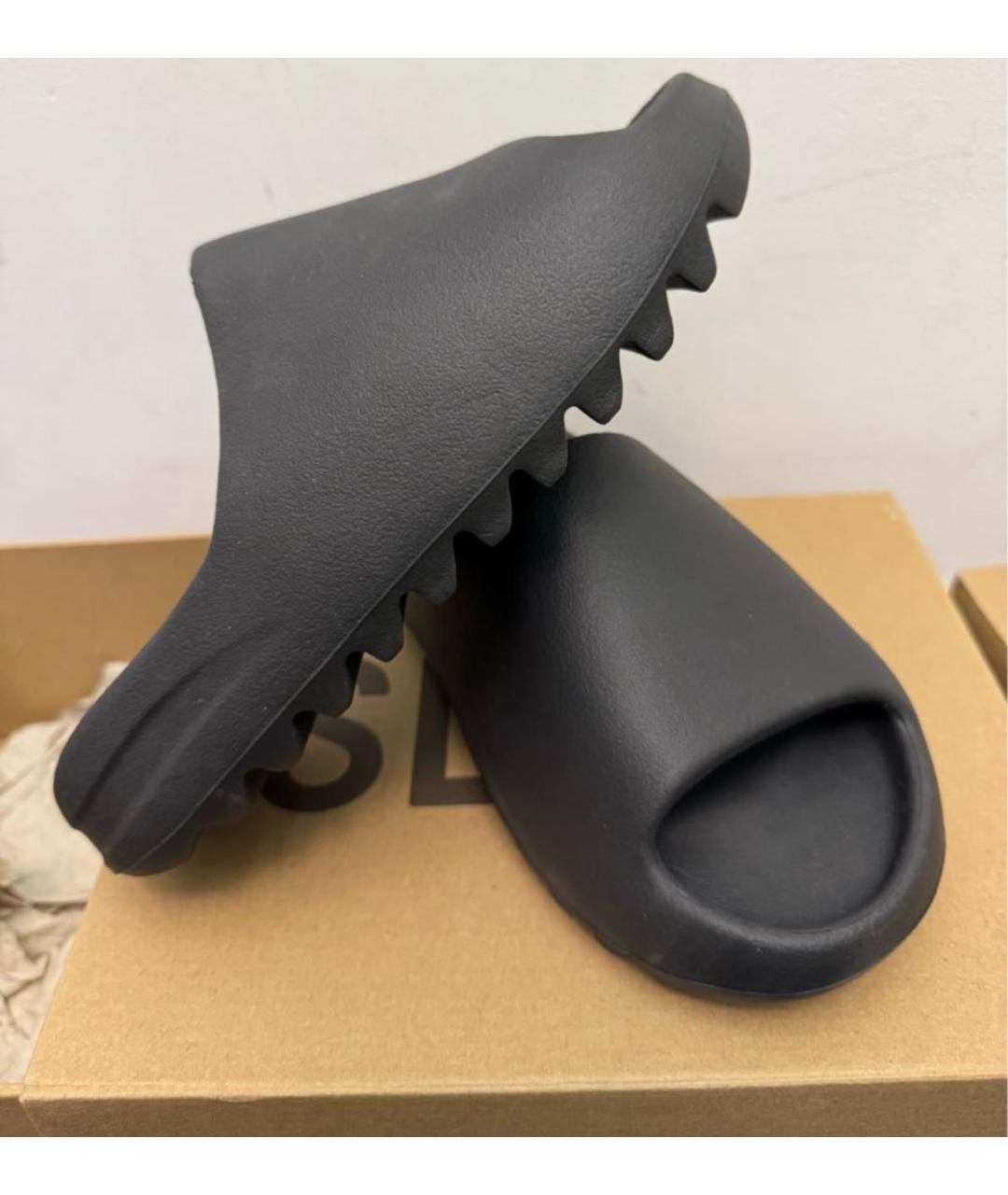 ADIDAS YEEZY Черные шлепанцы, фото 7