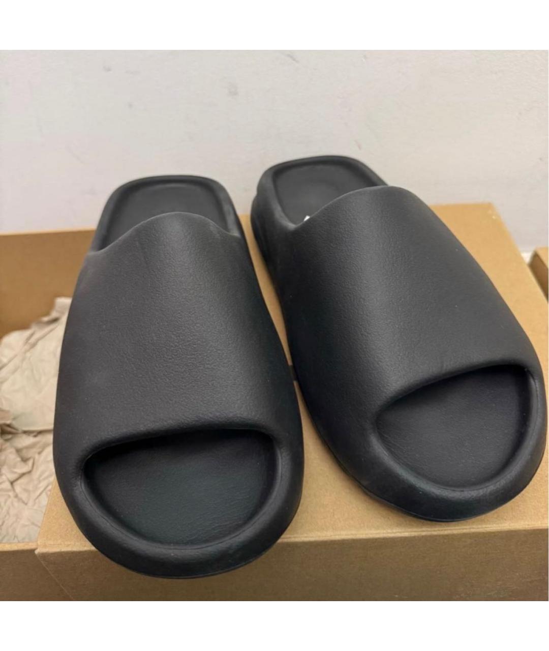 ADIDAS YEEZY Черные шлепанцы, фото 2