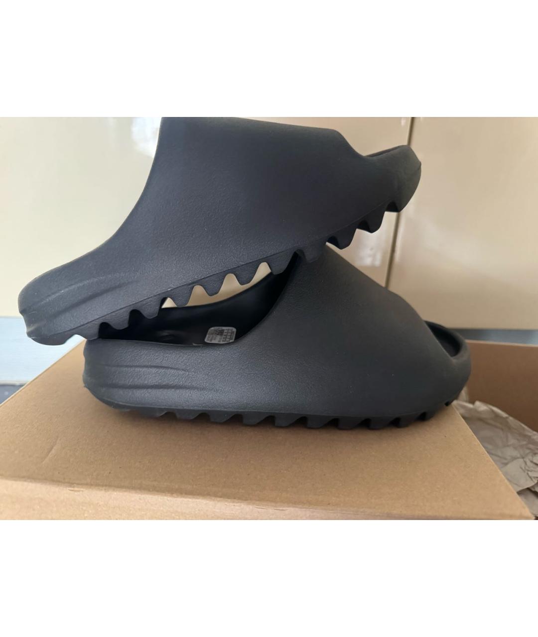 ADIDAS YEEZY Черные шлепанцы, фото 4