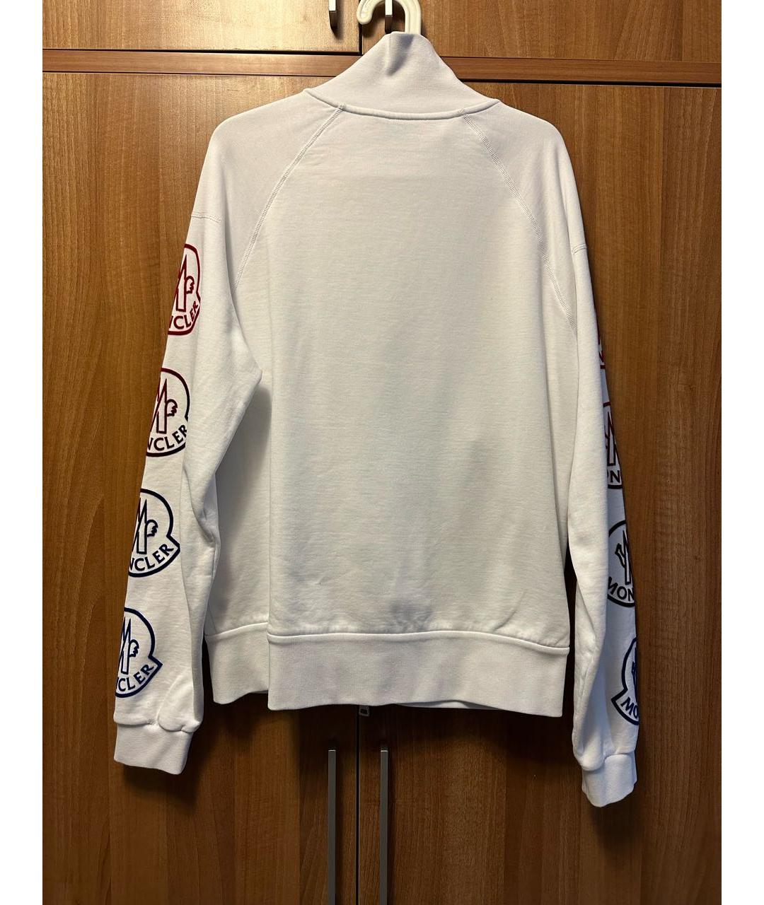 MONCLER Белый хлопковый спортивный костюм, фото 2