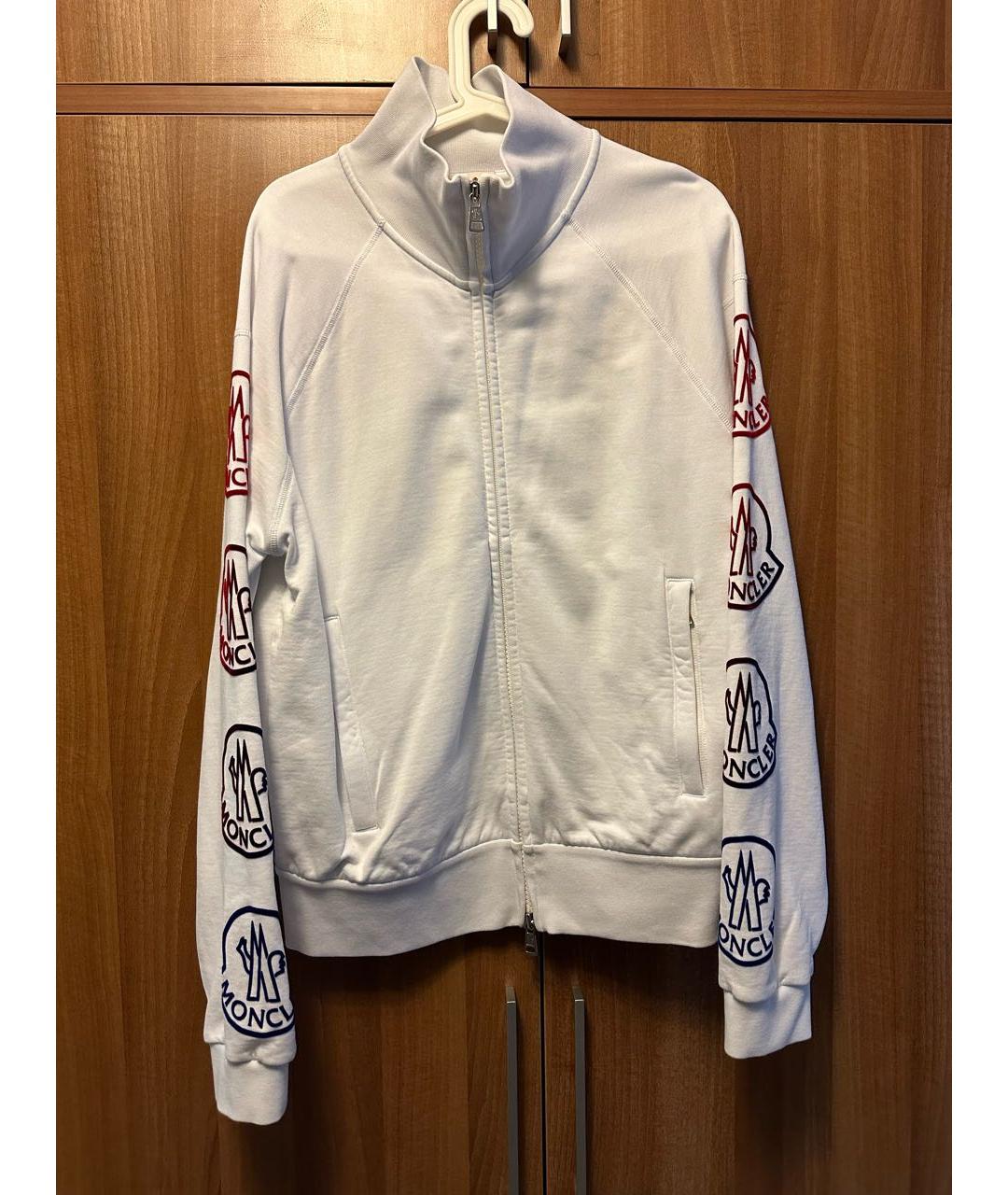 MONCLER Белый хлопковый спортивный костюм, фото 7