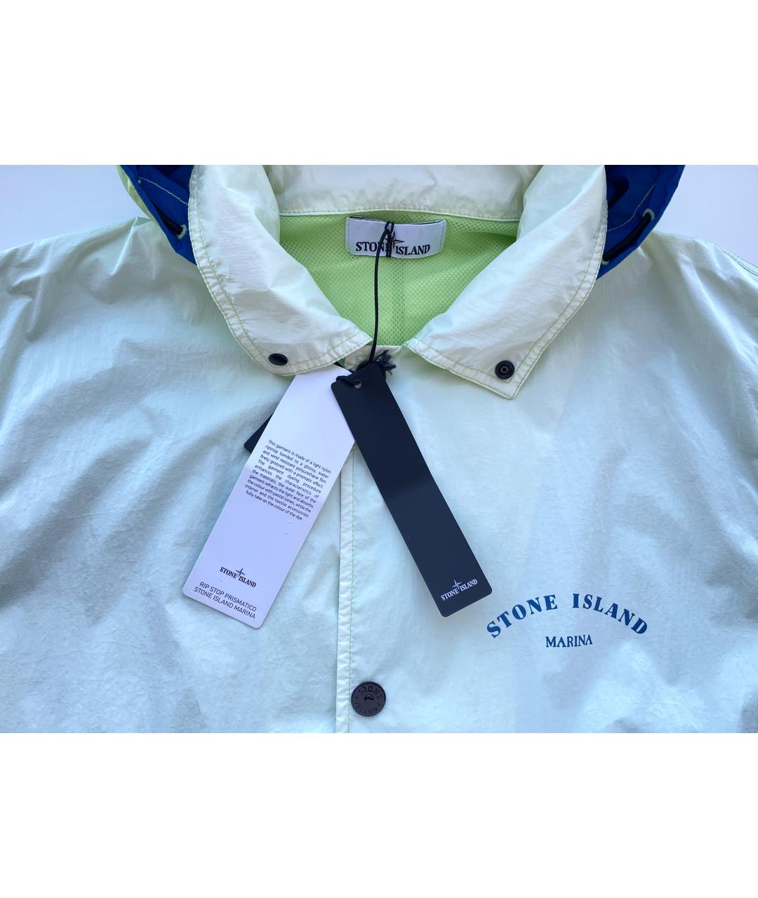 STONE ISLAND Салатовая полиамидовая куртка, фото 4