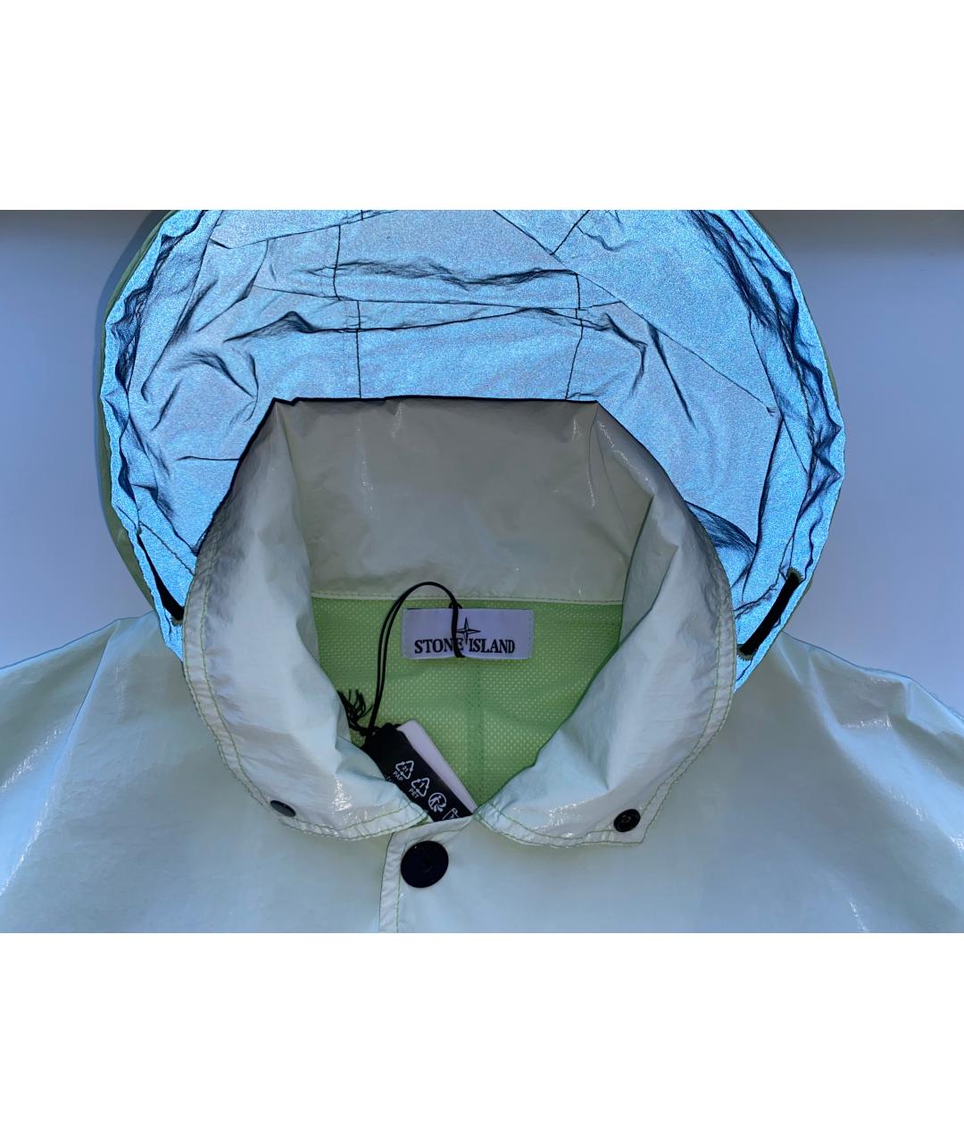 STONE ISLAND Салатовая полиамидовая куртка, фото 6