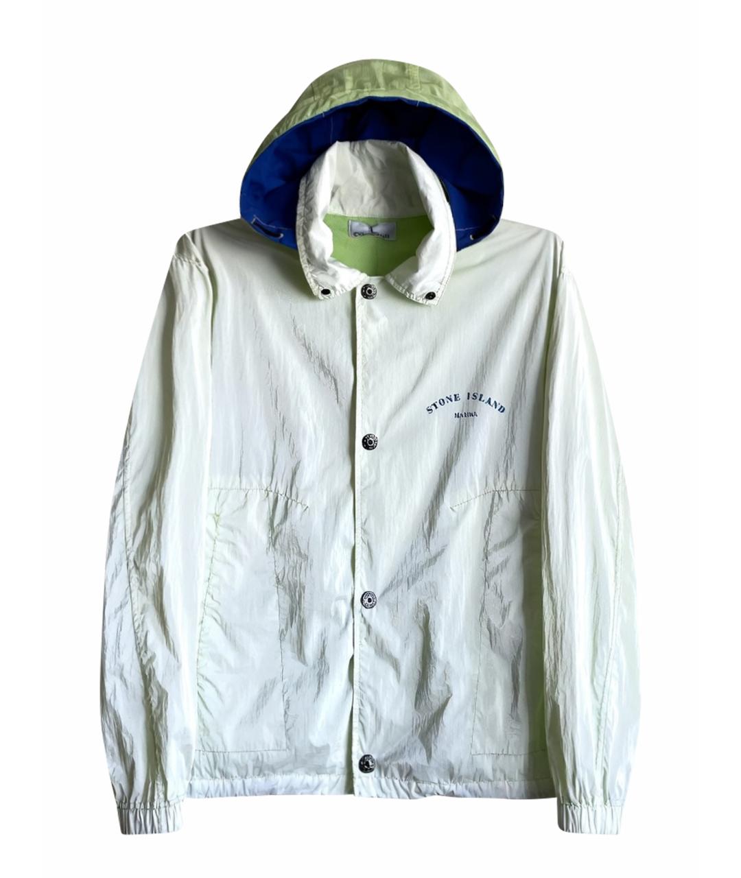 STONE ISLAND Салатовая полиамидовая куртка, фото 1