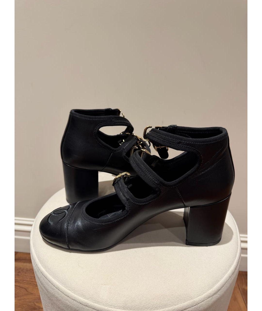 CHANEL Черные кожаные туфли, фото 7