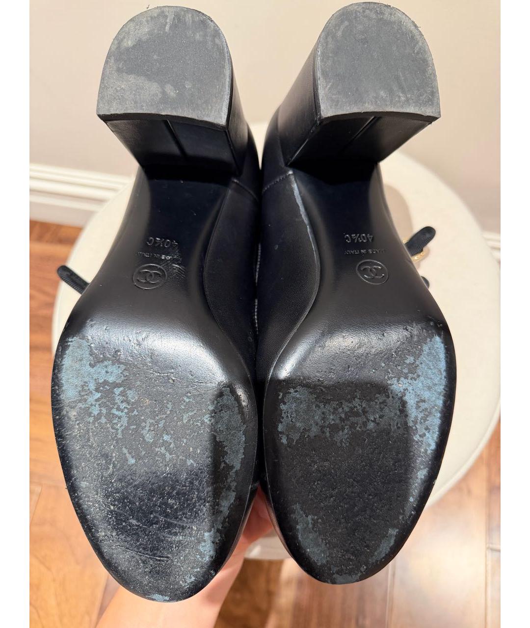 CHANEL Черные кожаные туфли, фото 8