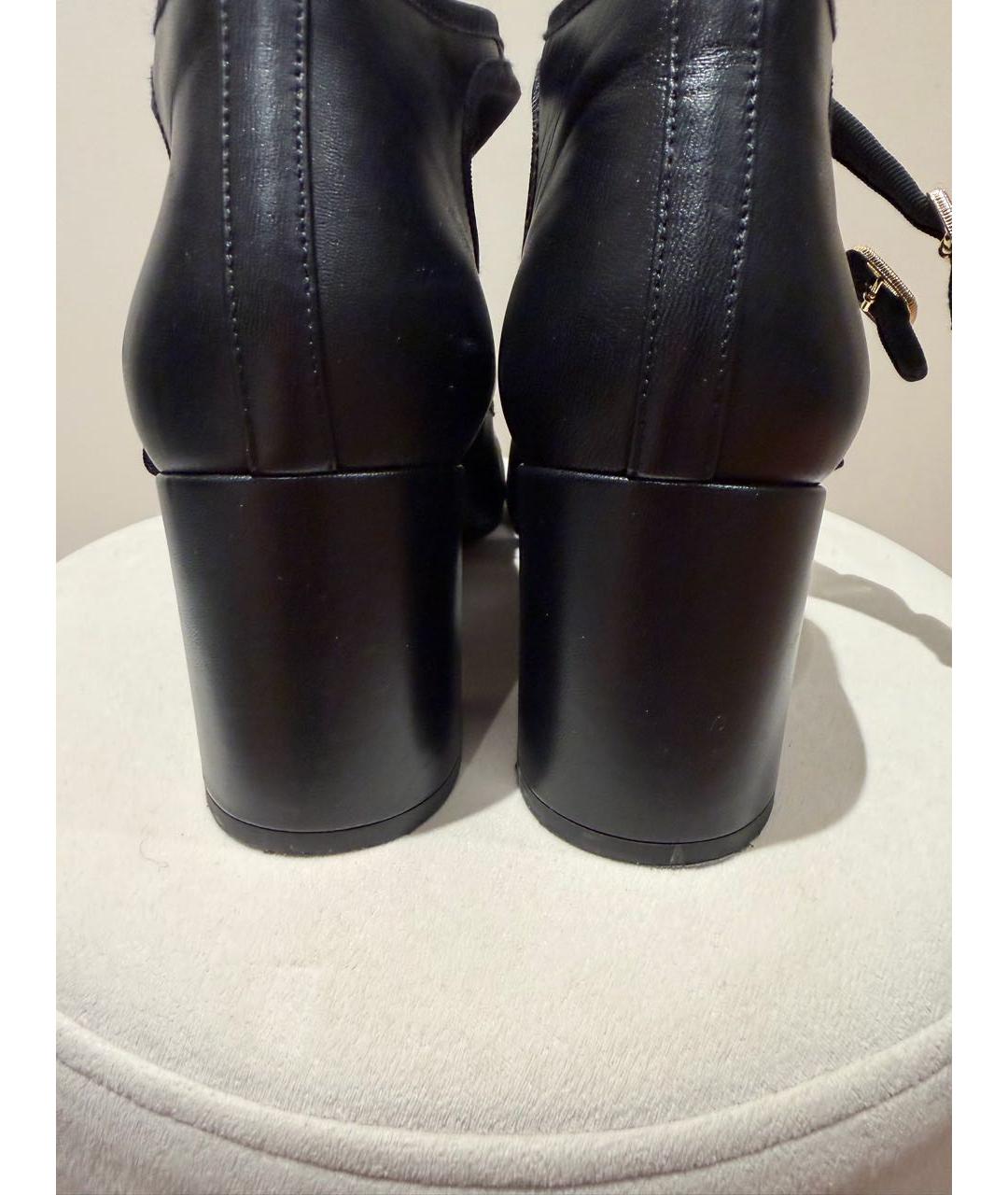 CHANEL Черные кожаные туфли, фото 4