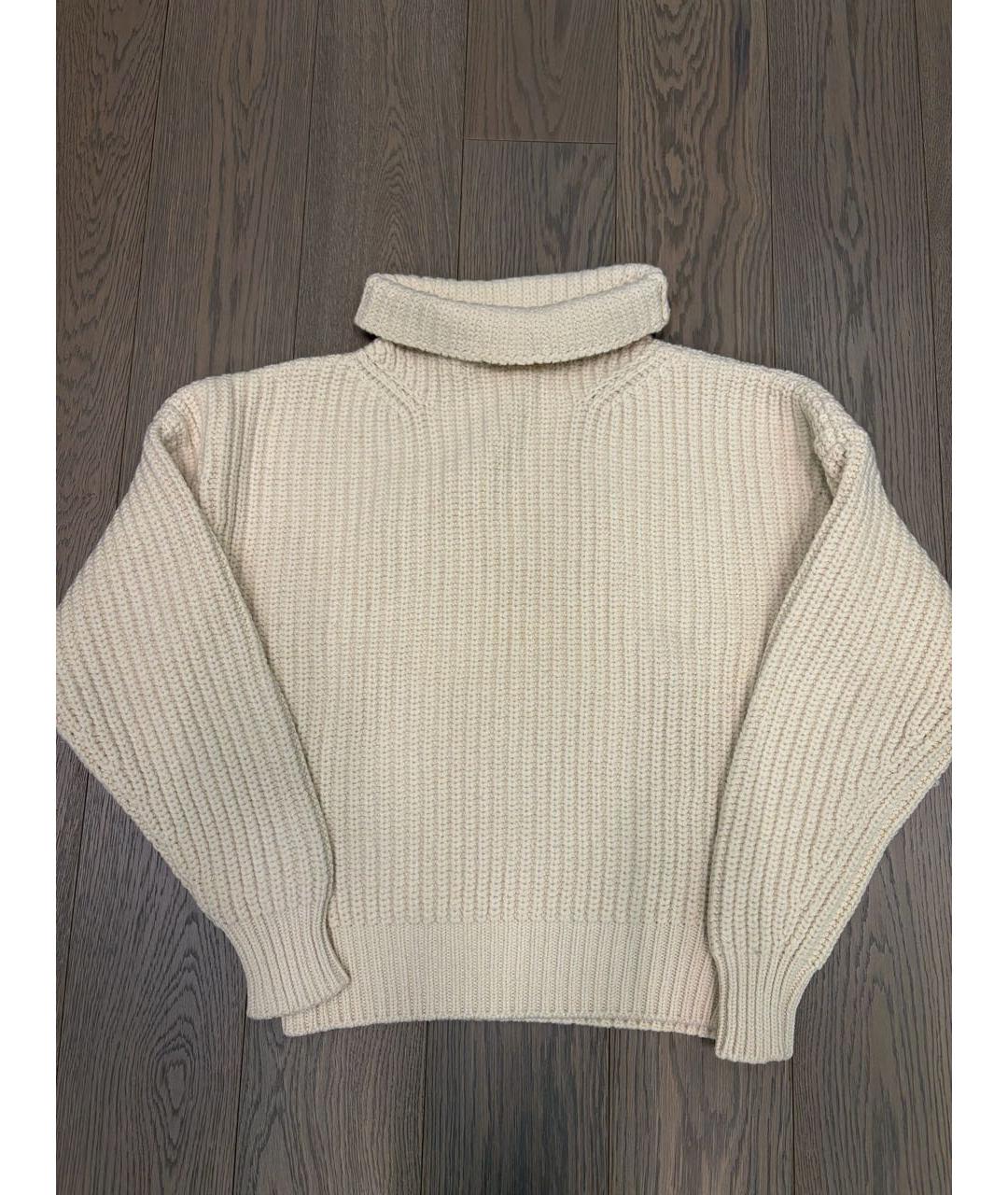 ISABEL MARANT Бежевый шерстяной джемпер / свитер, фото 3