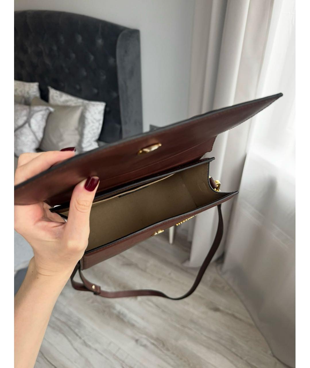 JACQUEMUS Коричневая кожаная сумка с короткими ручками, фото 7