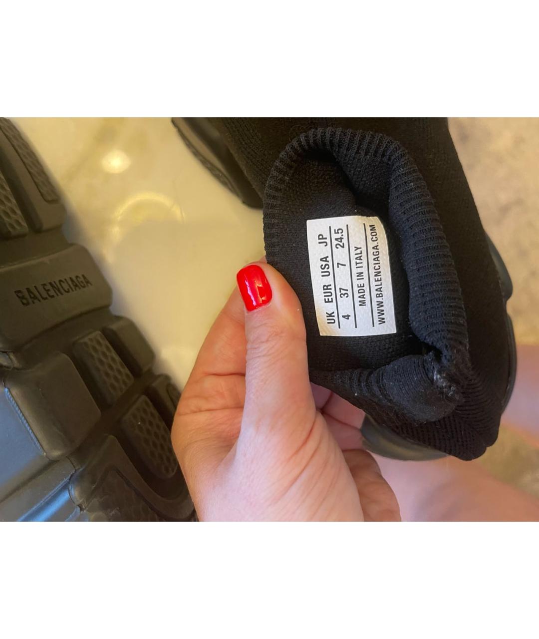 BALENCIAGA Черные кроссовки, фото 6