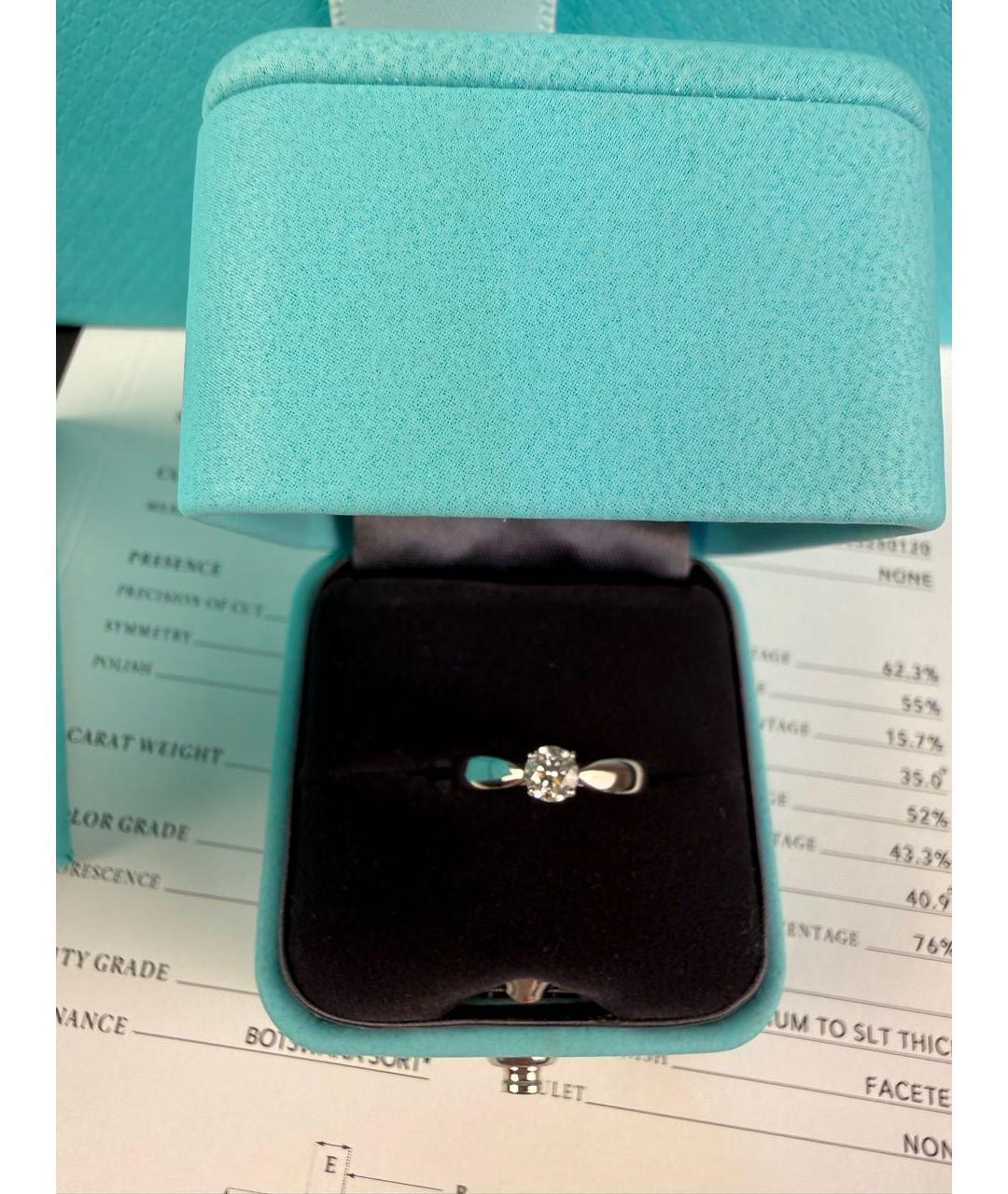 TIFFANY&CO Серебряное платиновое кольцо, фото 3