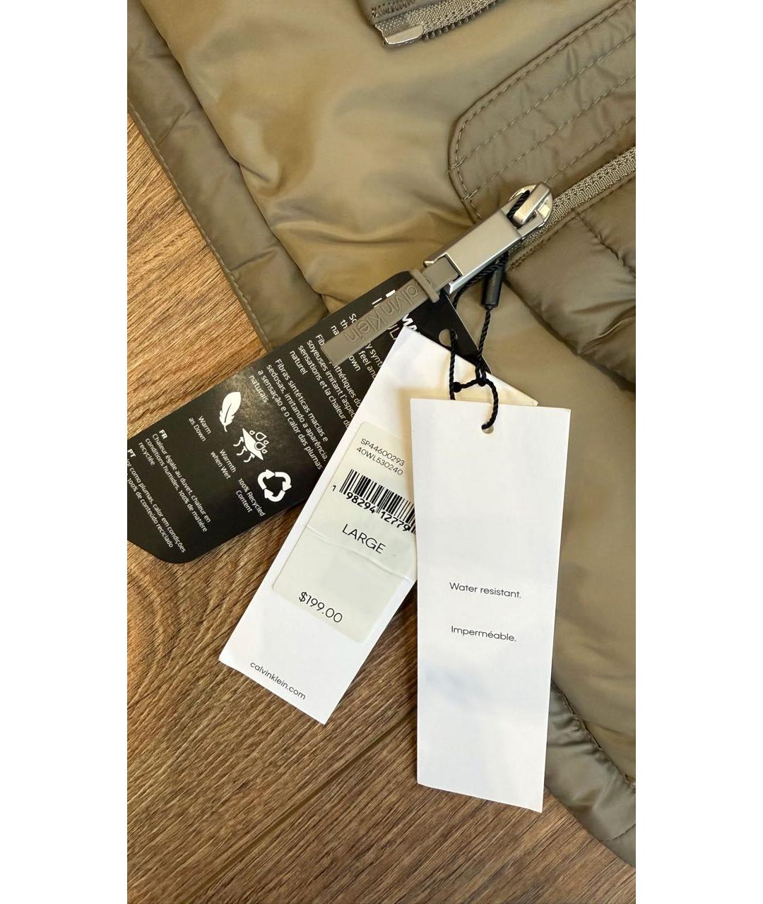 CALVIN KLEIN Хаки куртка, фото 7