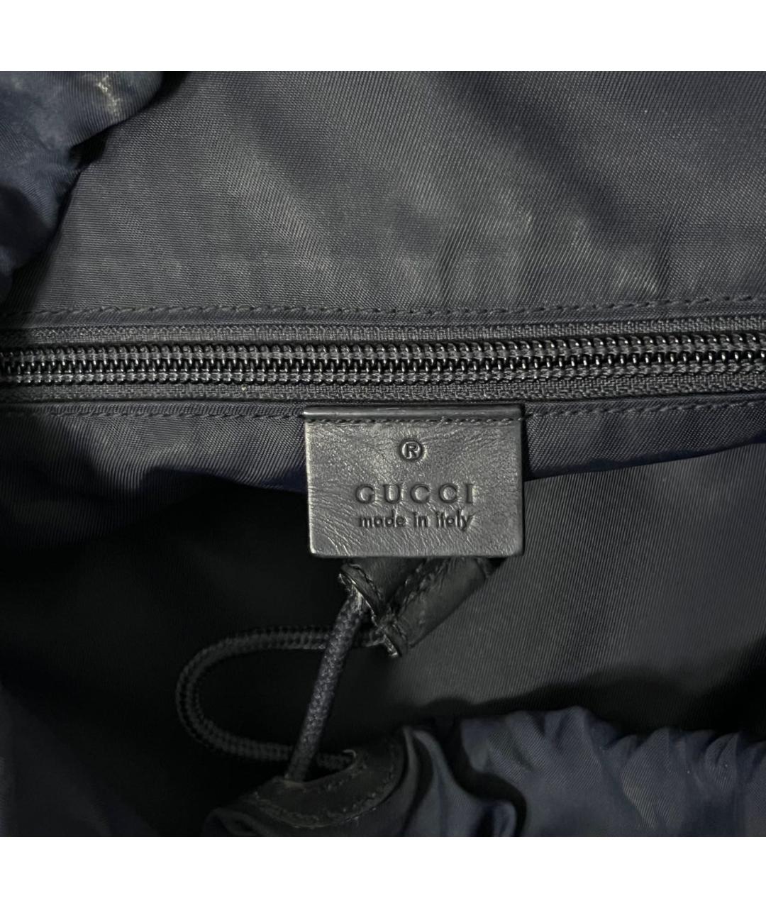 GUCCI Темно-синий кожаный рюкзак, фото 5