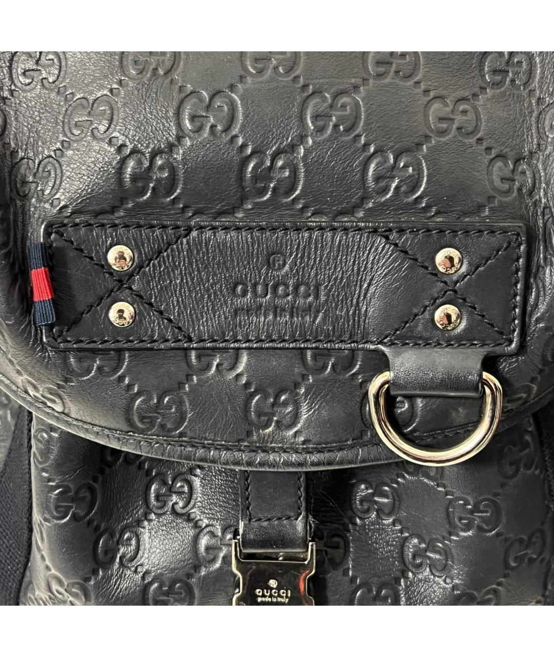 GUCCI Темно-синий кожаный рюкзак, фото 4