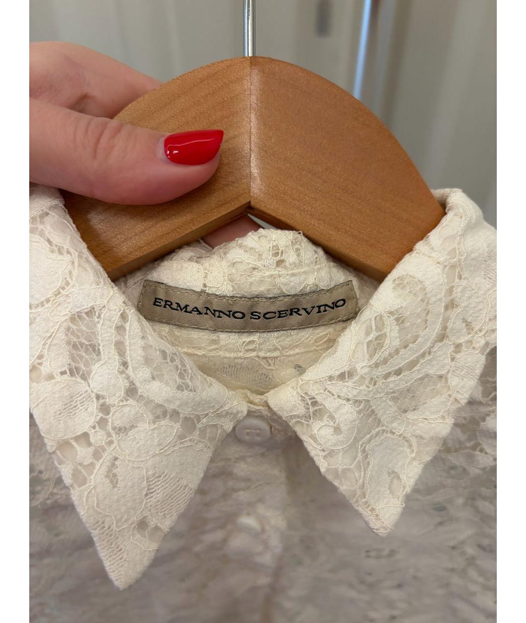 ERMANNO SCERVINO Белая полиамидовая рубашка, фото 3