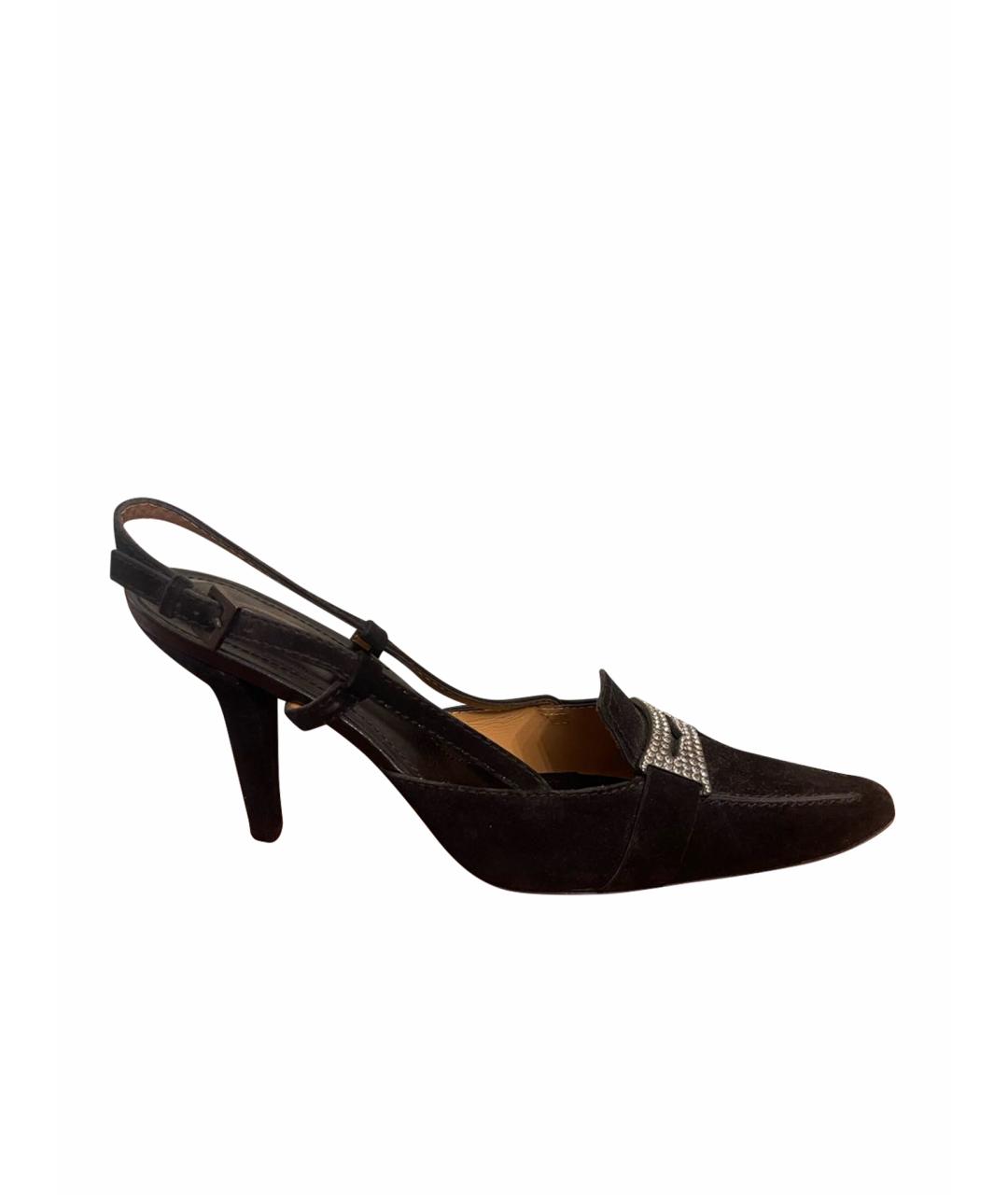 TOD'S Черные замшевые туфли, фото 1