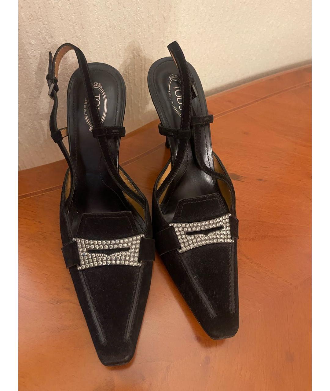 TOD'S Черные замшевые туфли, фото 3