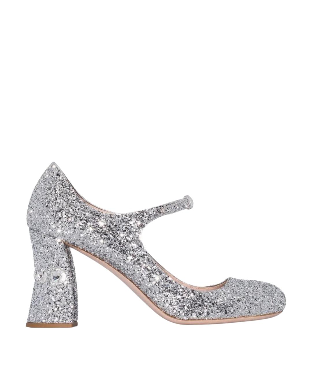 MIU MIU Серебряные туфли, фото 1