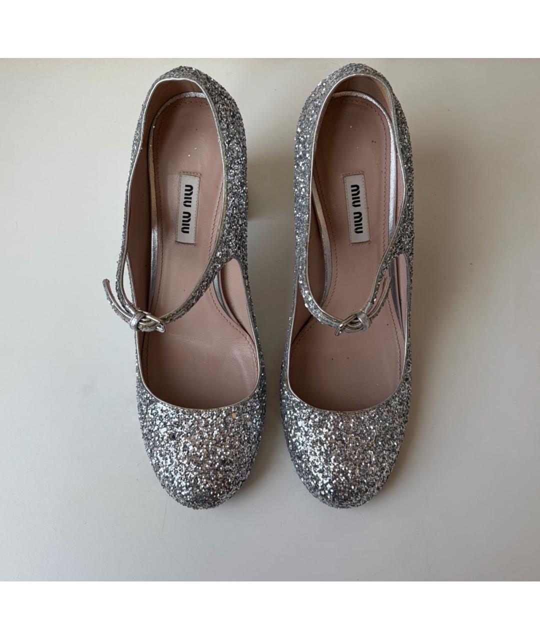 MIU MIU Серебряные туфли, фото 2