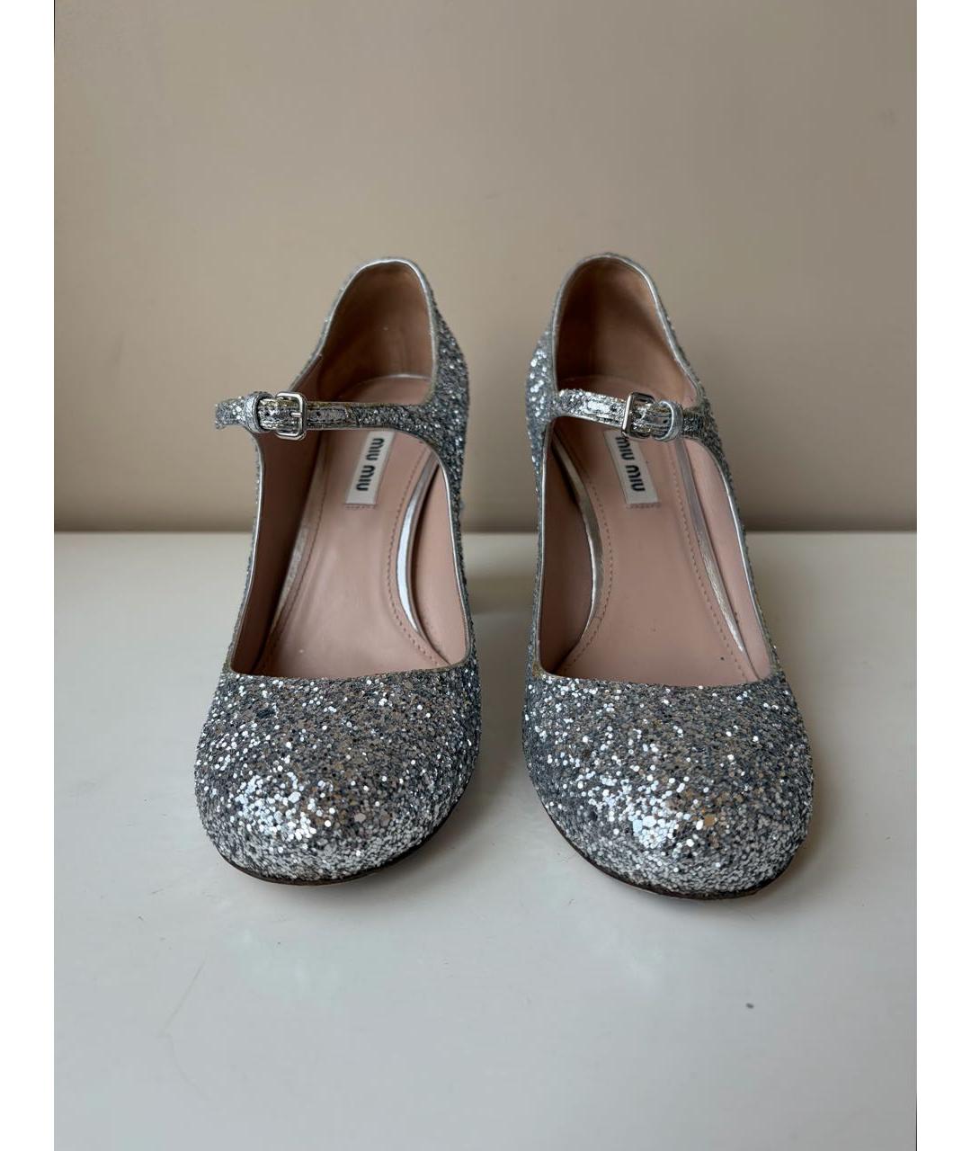 MIU MIU Серебряные туфли, фото 3