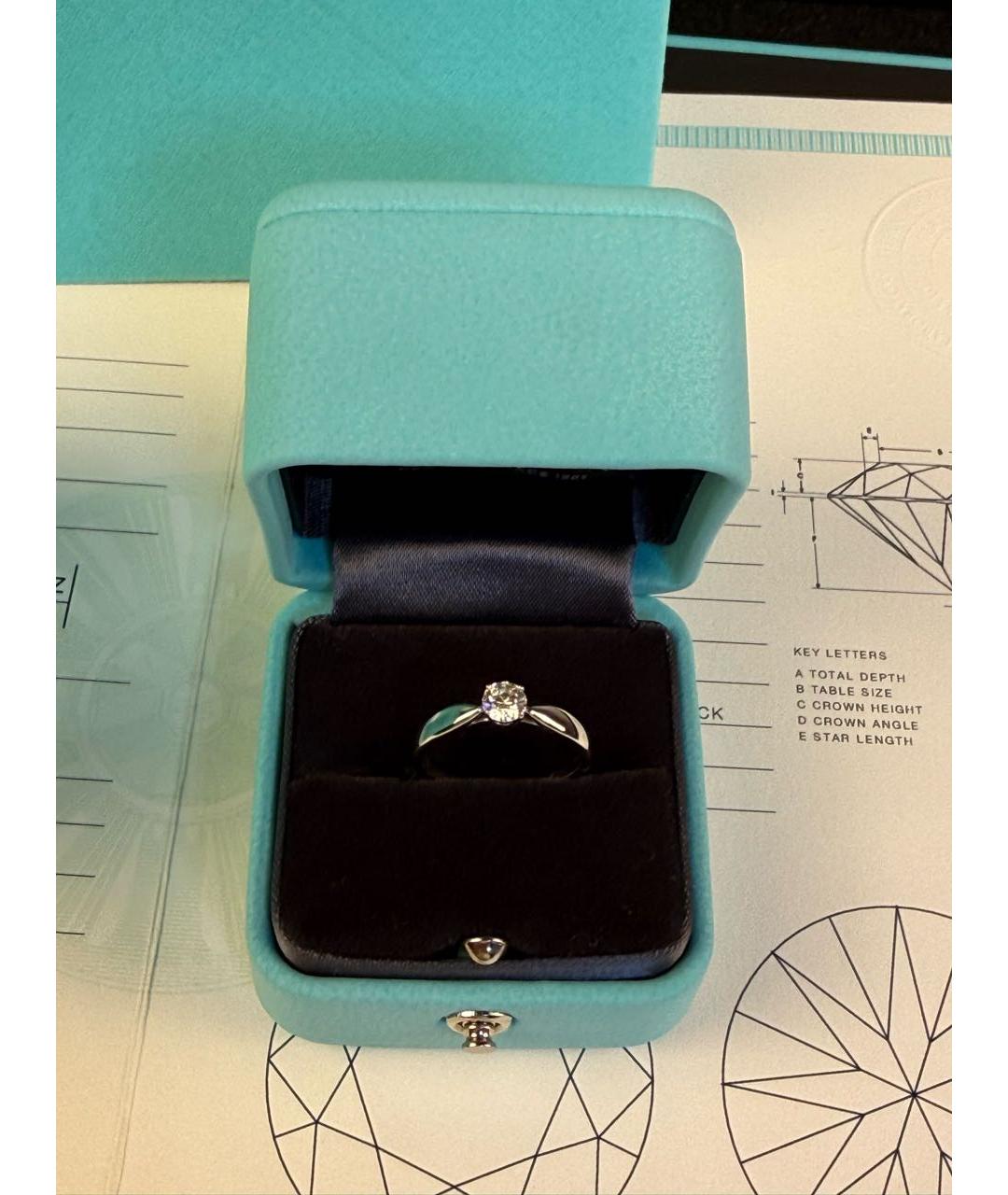 TIFFANY&CO Серебряное платиновое кольцо, фото 4