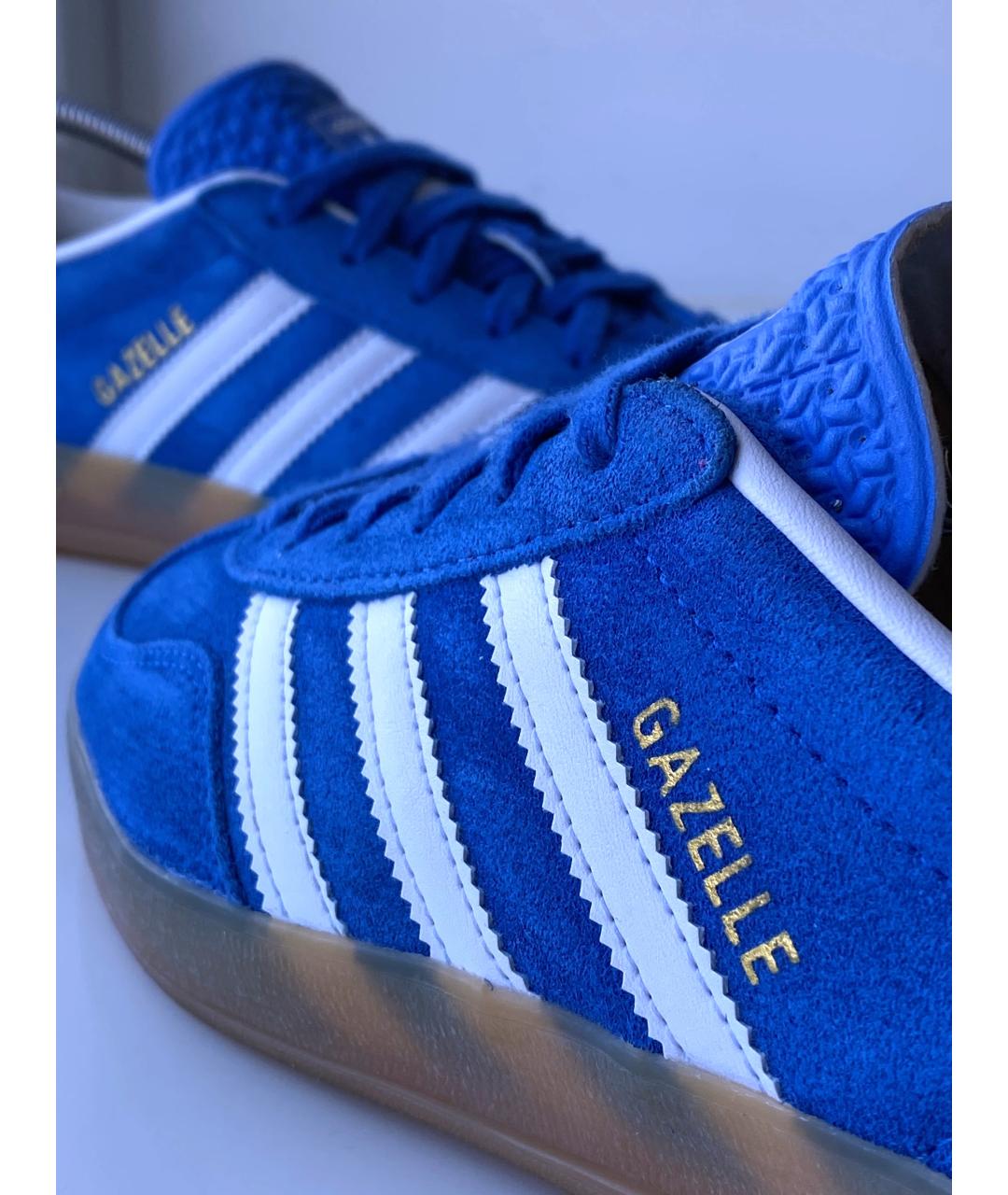 ADIDAS Синие замшевые низкие кроссовки / кеды, фото 5