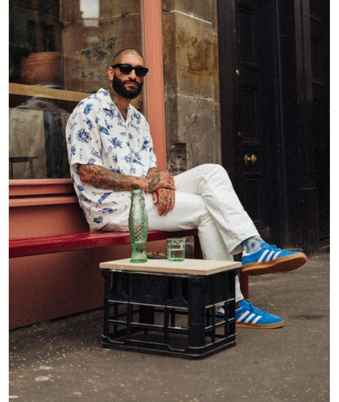 ADIDAS Синие замшевые низкие кроссовки / кеды, фото 7