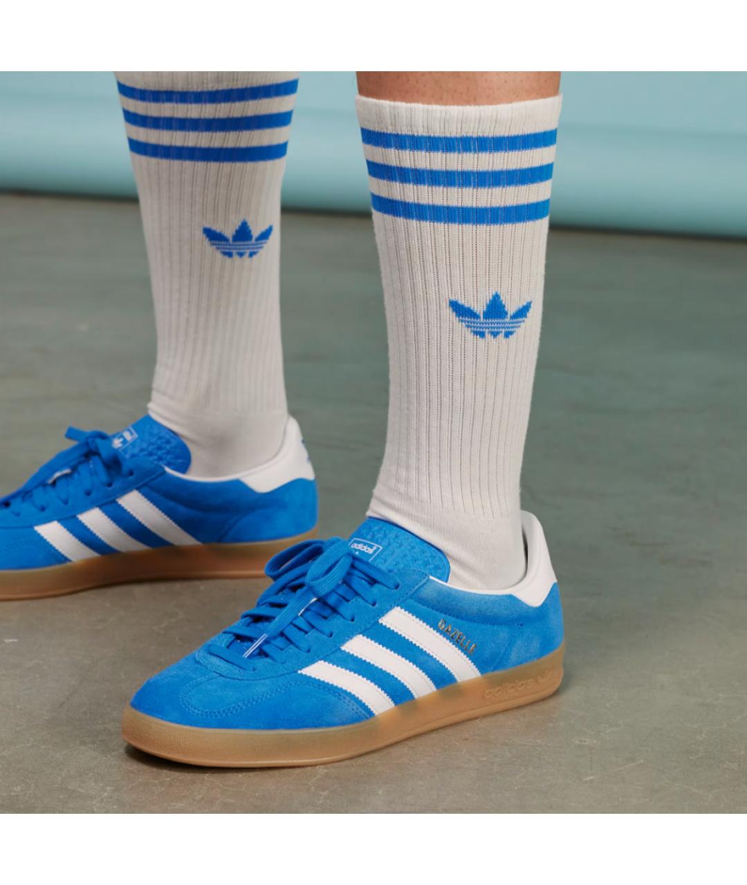 ADIDAS Синие замшевые низкие кроссовки / кеды, фото 8