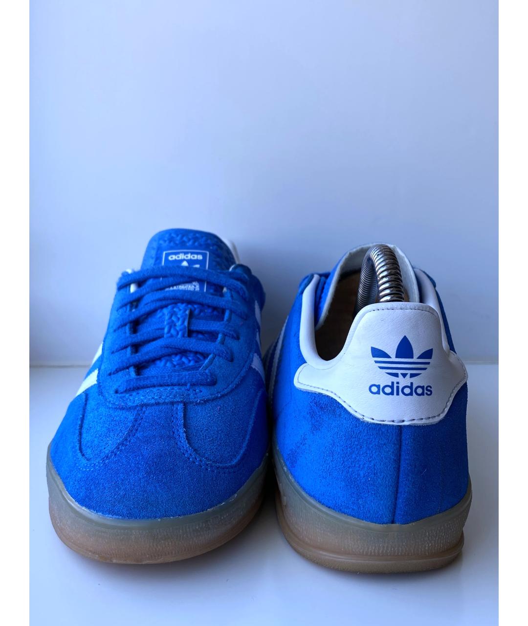 ADIDAS Синие замшевые низкие кроссовки / кеды, фото 4