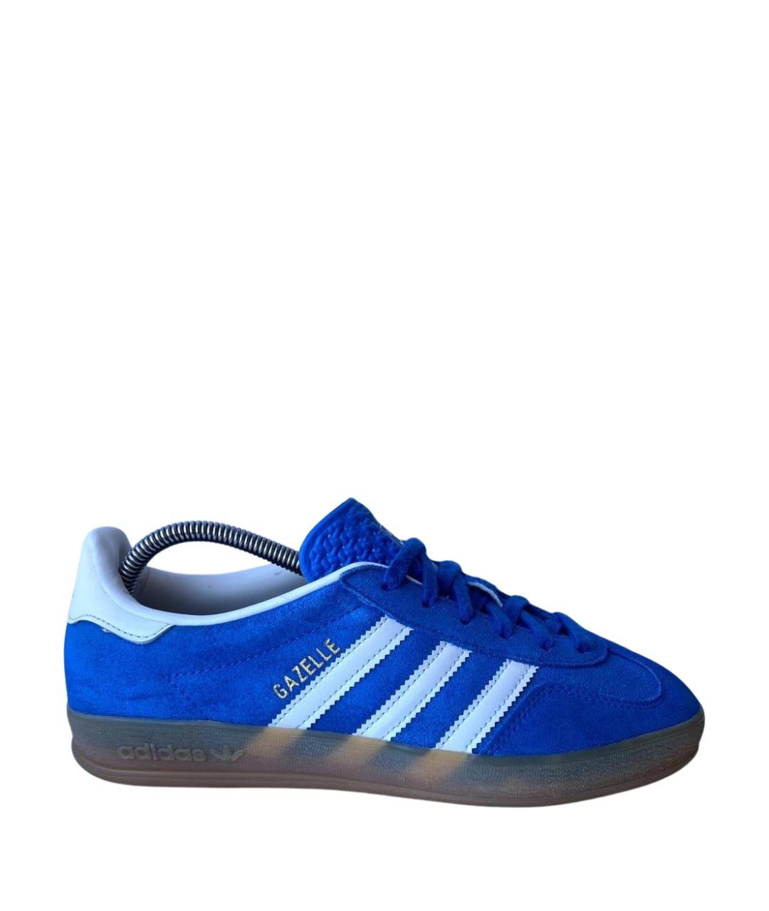 ADIDAS Синие замшевые низкие кроссовки / кеды, фото 1