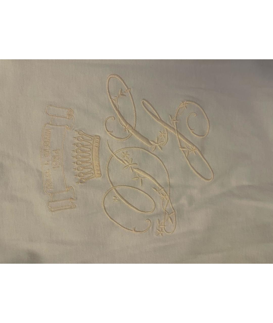 DOLCE&GABBANA Белая хлопковая футболка, фото 3