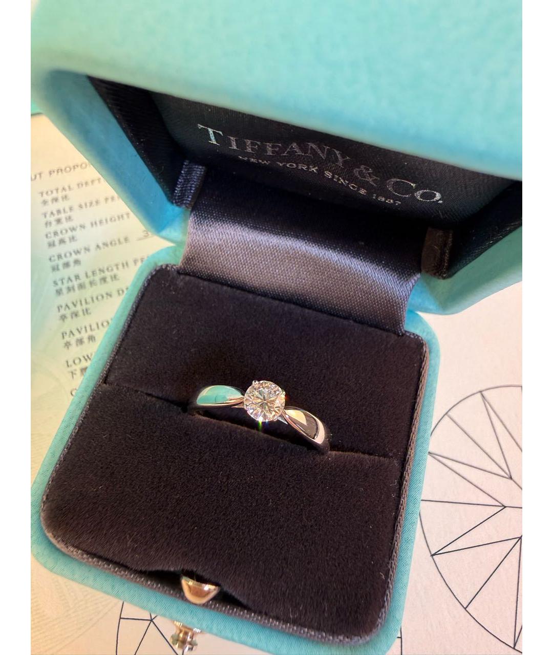 TIFFANY&CO Серебряное платиновое кольцо, фото 3