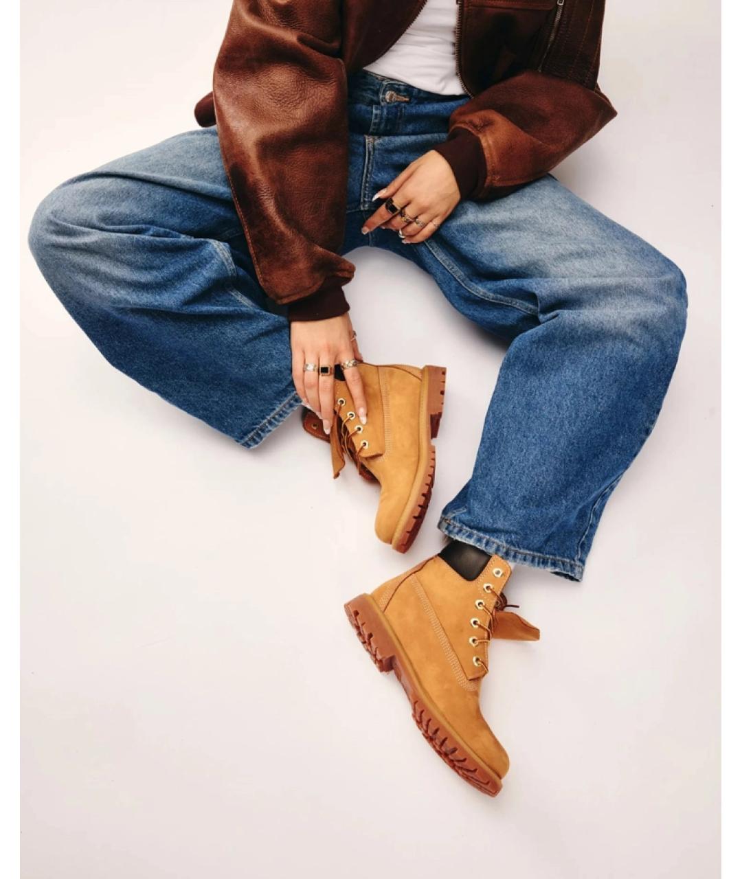 TIMBERLAND Коричневые нубуковые ботинки, фото 9