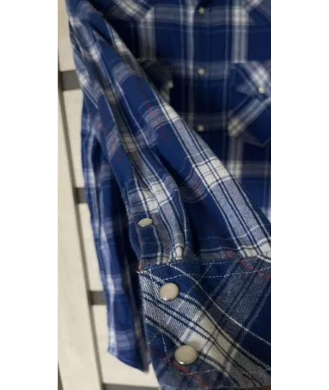 DIESEL Синяя хлопковая кэжуал рубашка, фото 4