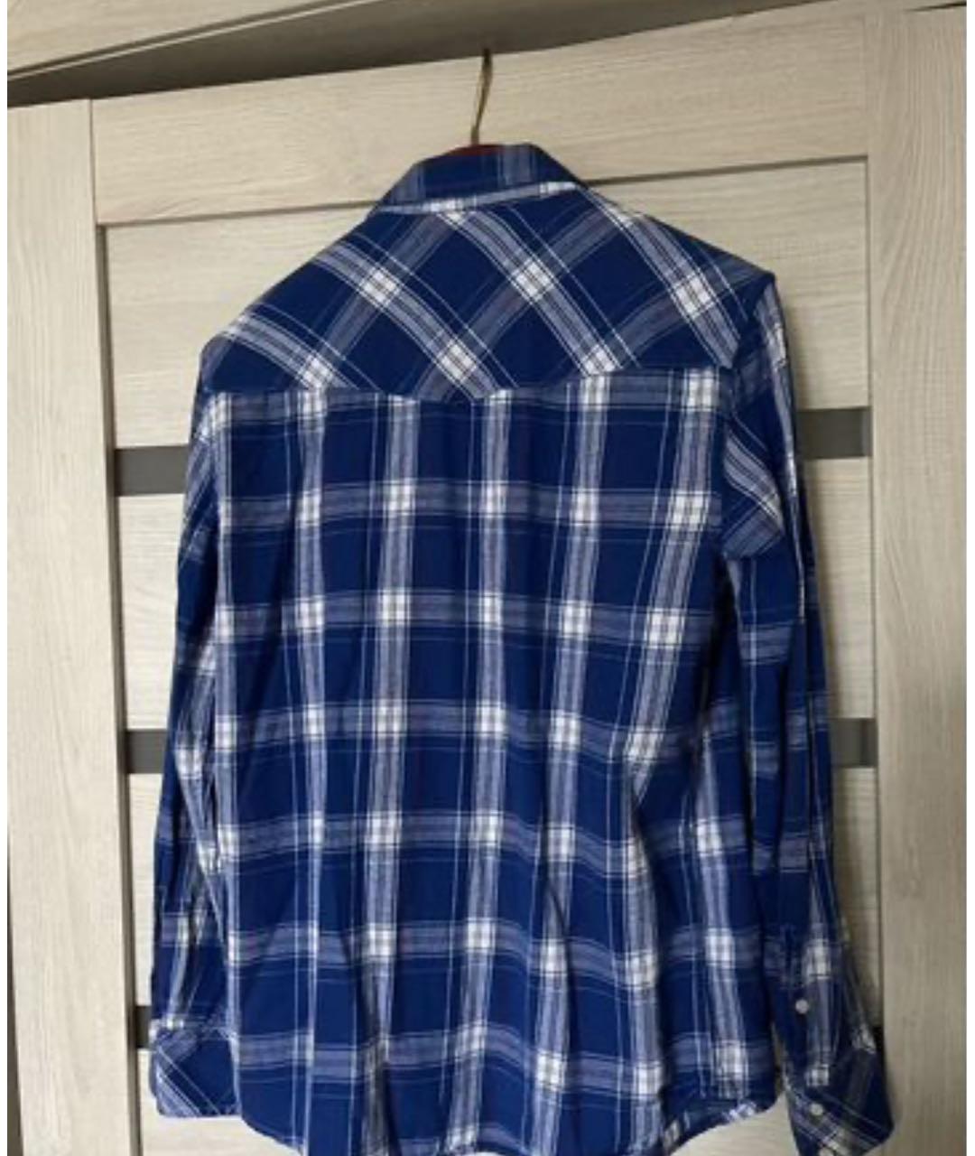 DIESEL Синяя хлопковая кэжуал рубашка, фото 2