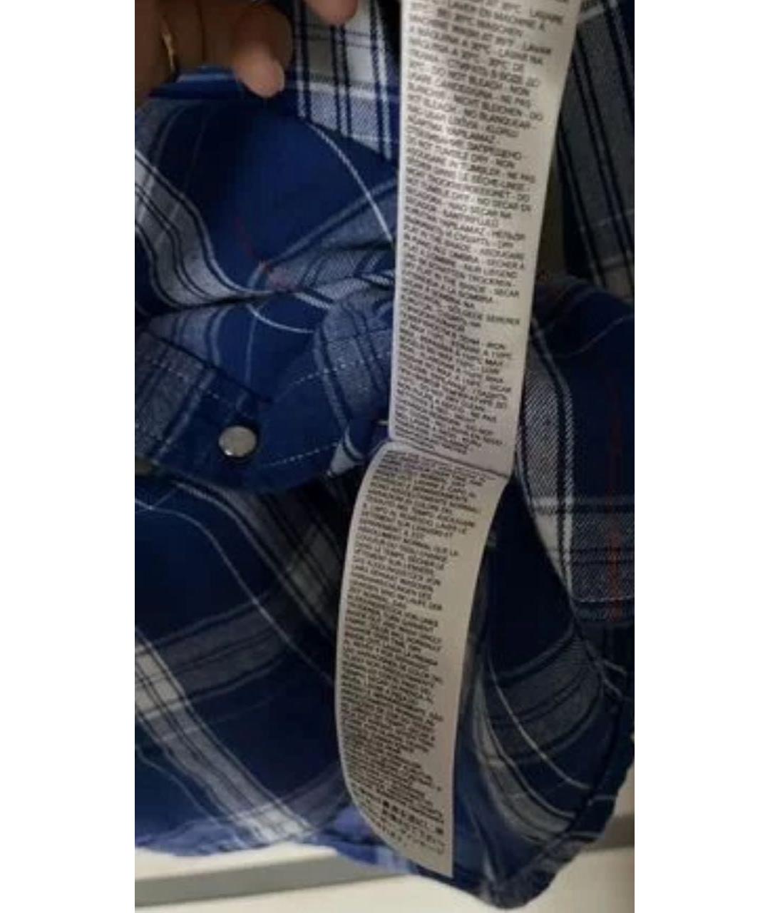 DIESEL Синяя хлопковая кэжуал рубашка, фото 7