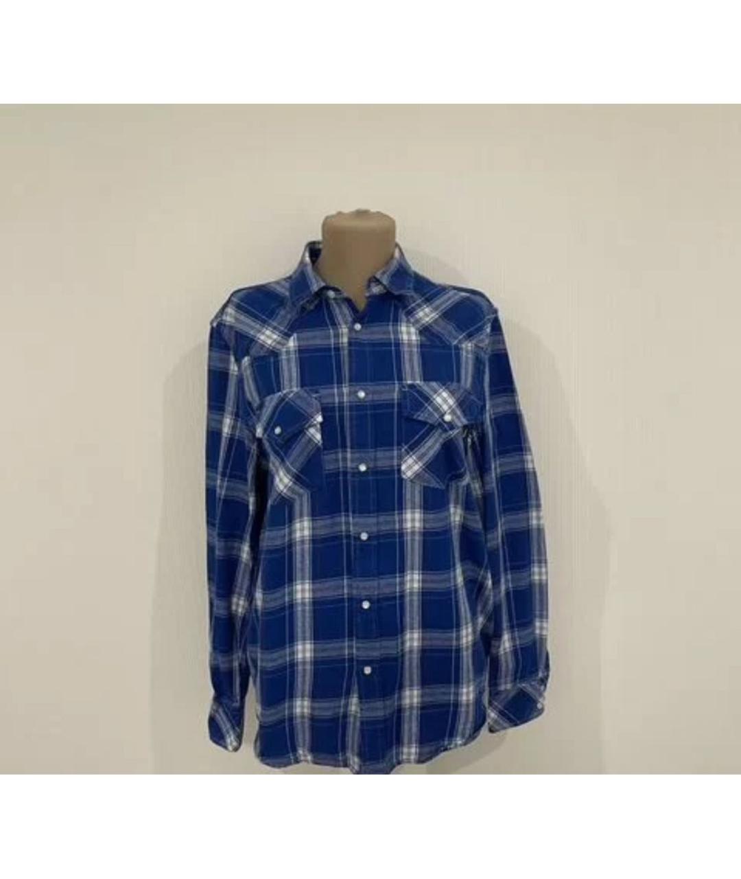 DIESEL Синяя хлопковая кэжуал рубашка, фото 9