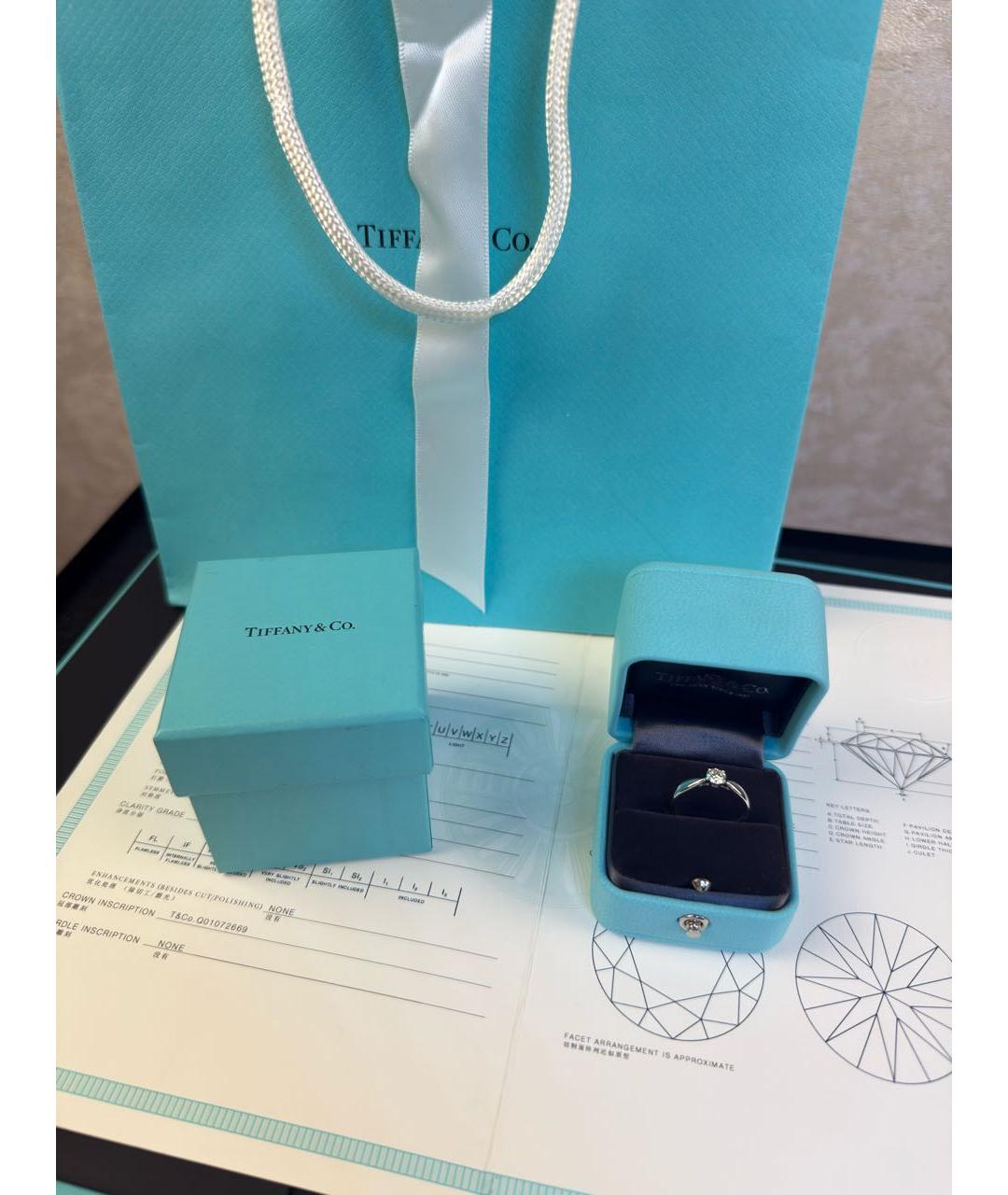 TIFFANY&CO Серебряное платиновое кольцо, фото 2