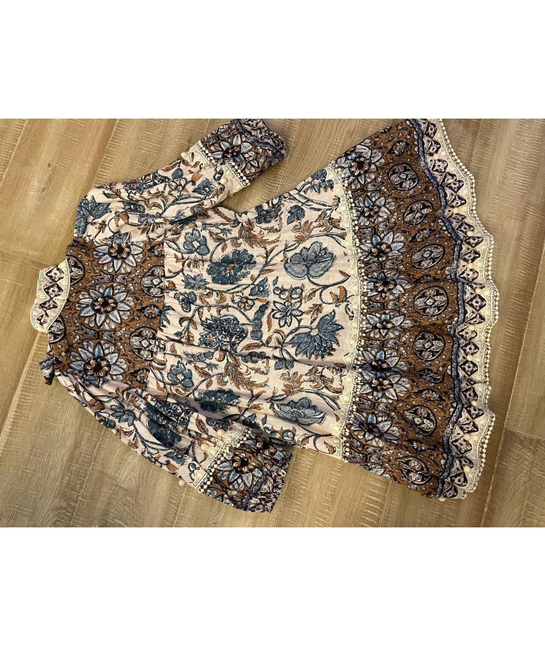 ZIMMERMANN Мульти льняное повседневное платье, фото 2