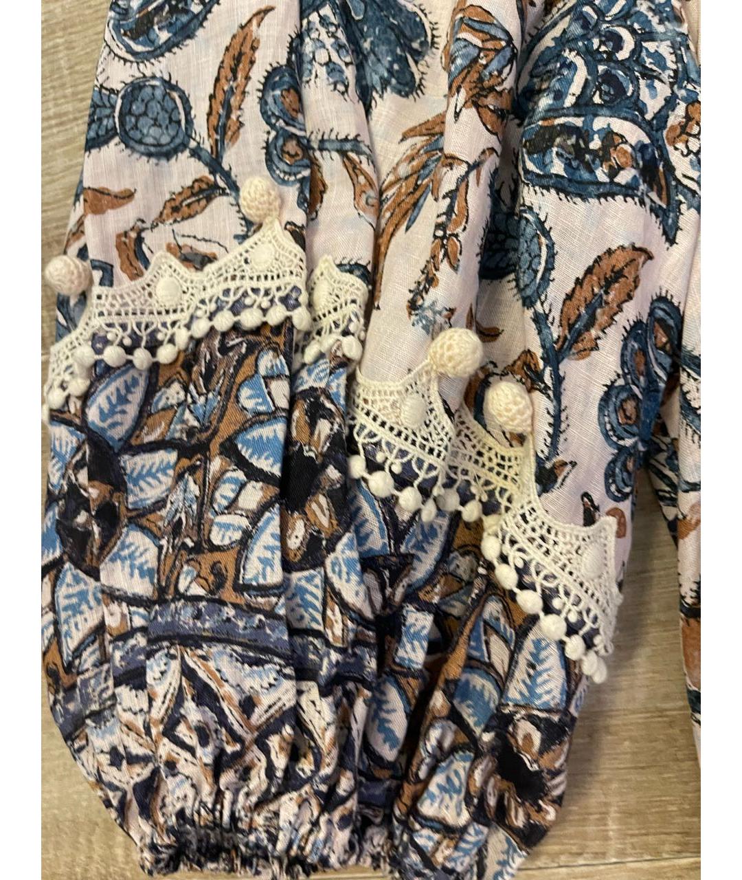 ZIMMERMANN Мульти льняное повседневное платье, фото 4