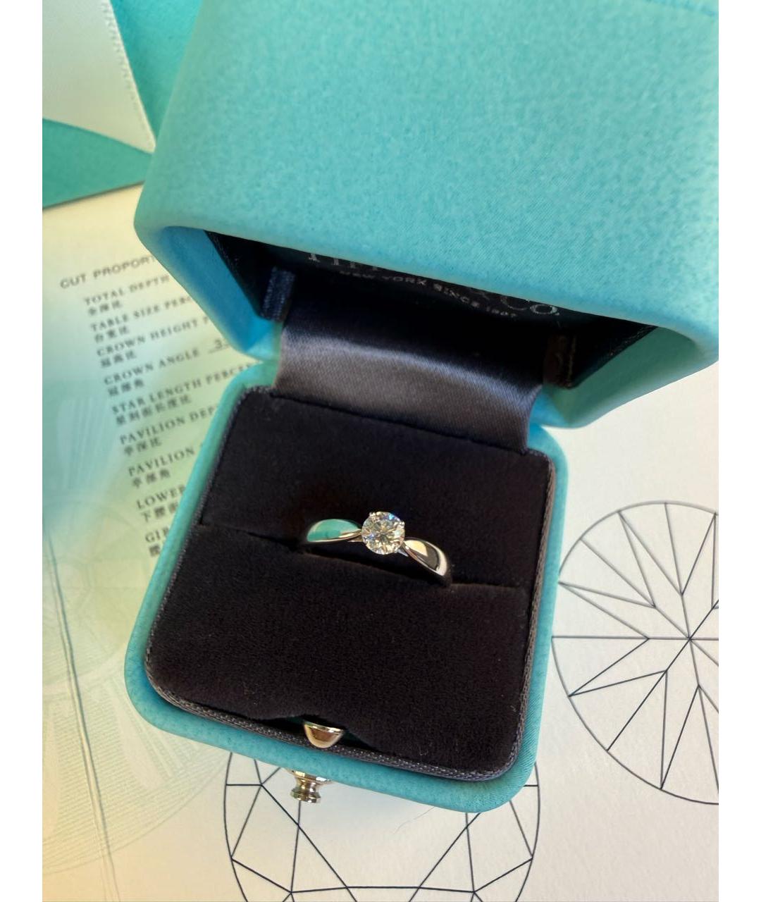 TIFFANY&CO Серебряное платиновое кольцо, фото 3