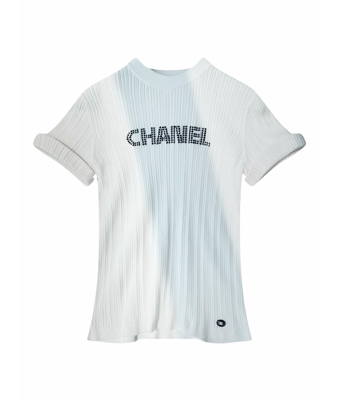 CHANEL Белая хлопковая футболка, фото 1