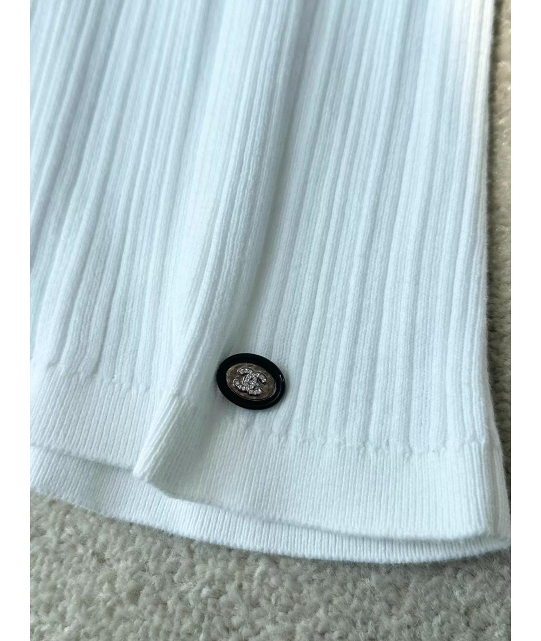 CHANEL Белая хлопковая футболка, фото 5