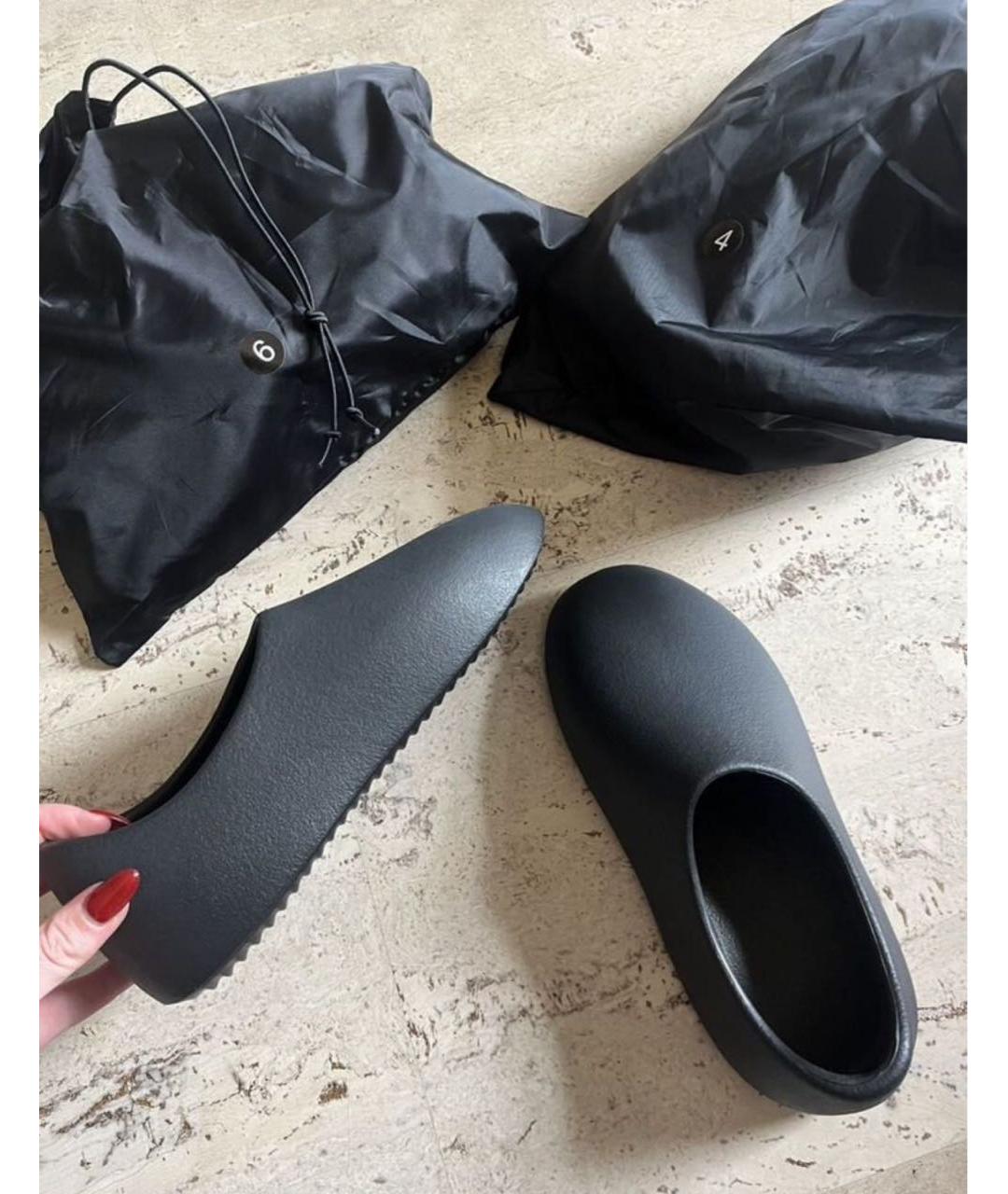 YEEZY Черные неопреновые шлепанцы, фото 6