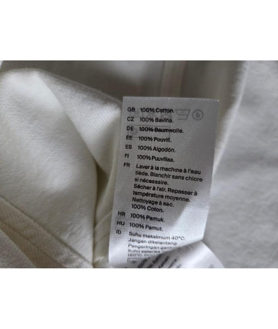 COS Белое хлопковое повседневное платье, фото 6