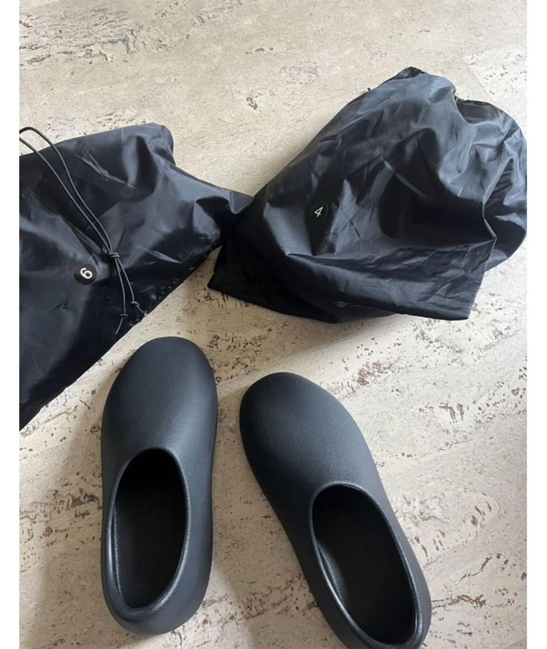 YEEZY Черные неопреновые шлепанцы, фото 5