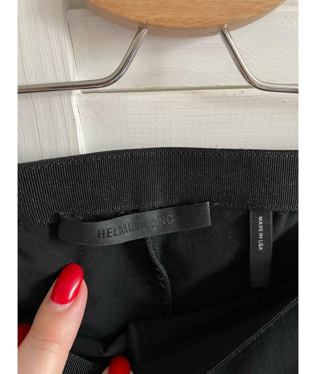 HELMUT LANG Черные вискозные леггинсы и велосипедки, фото 7