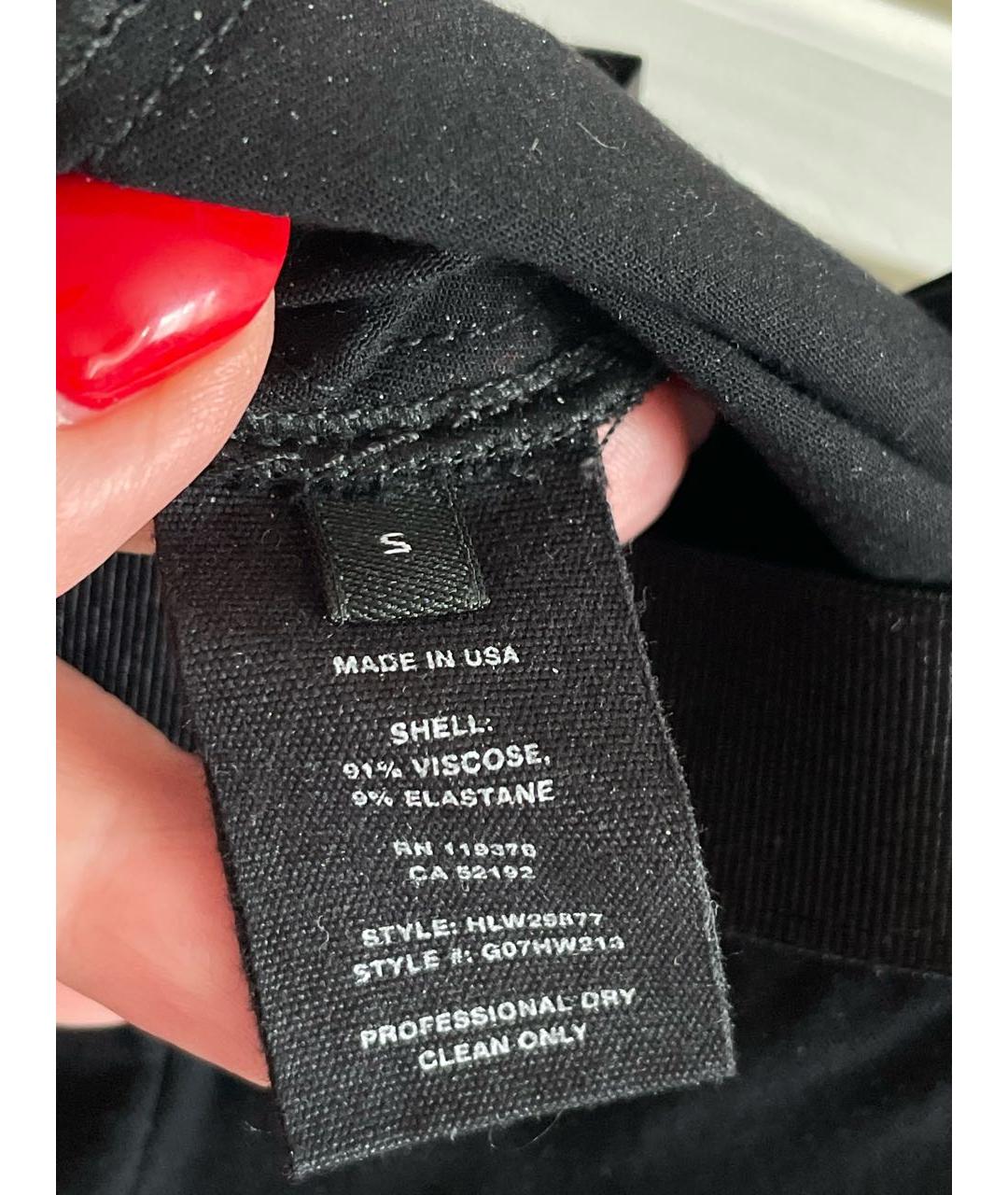 HELMUT LANG Черные вискозные леггинсы и велосипедки, фото 5